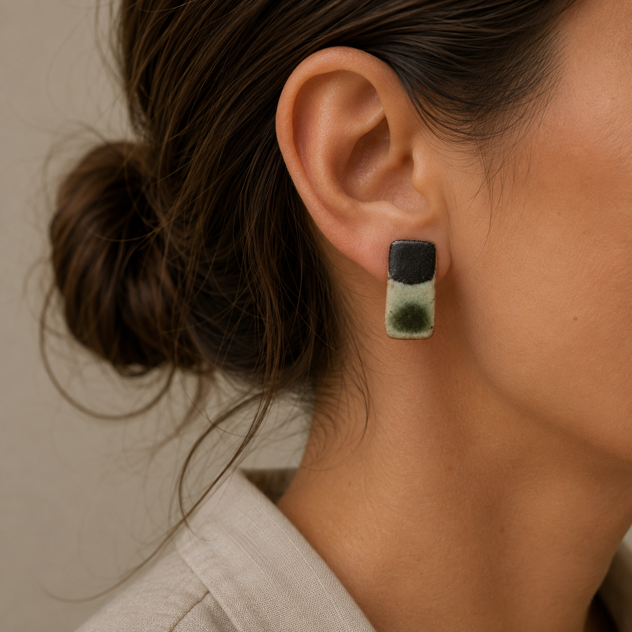 Forest Mist Ceramic Studs
