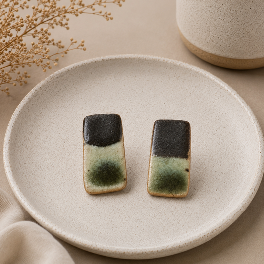 Forest Mist Ceramic Studs