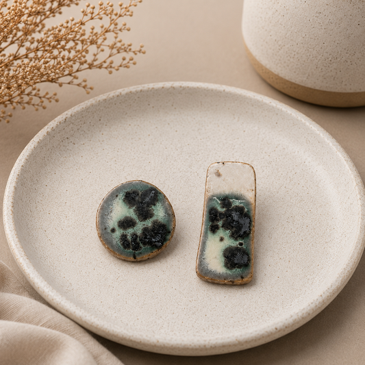 Wild Moss Ceramic Studs