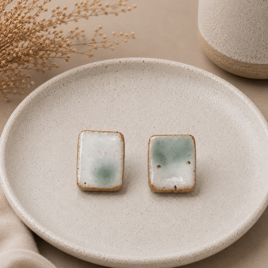 Coastal Mist Ceramic Studs