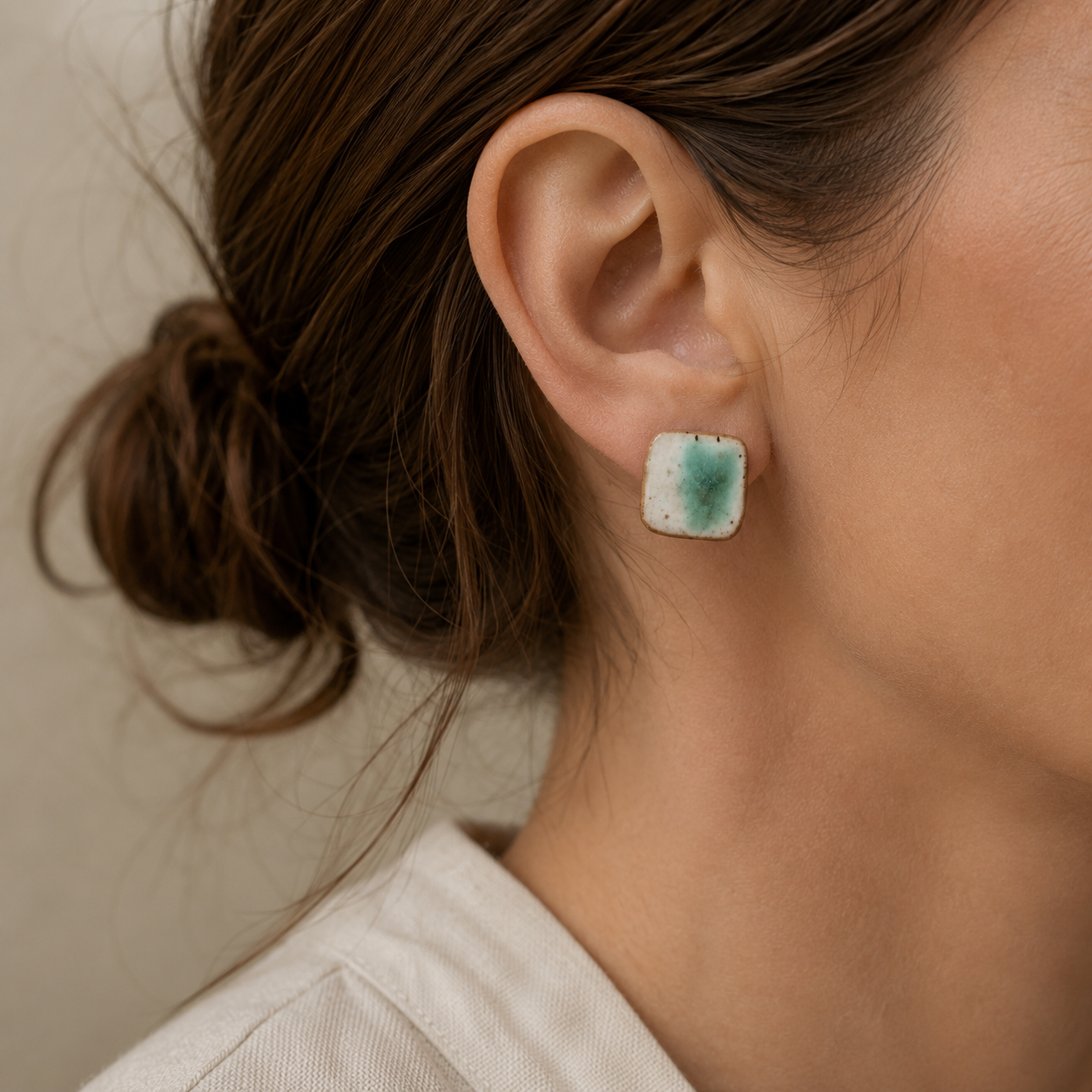 Morning Mist Ceramic Studs