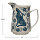 Stoneware Folk Art Pitcher