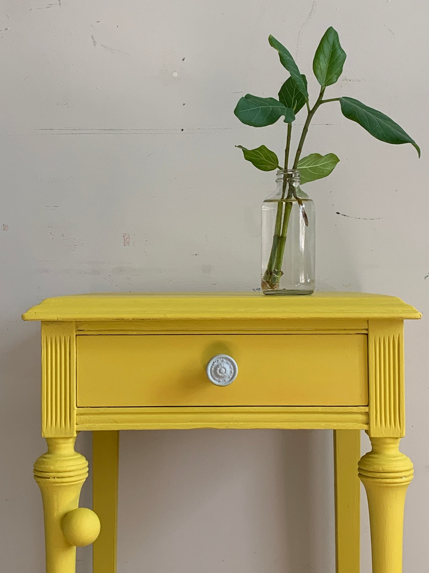 English Yellow Side Table