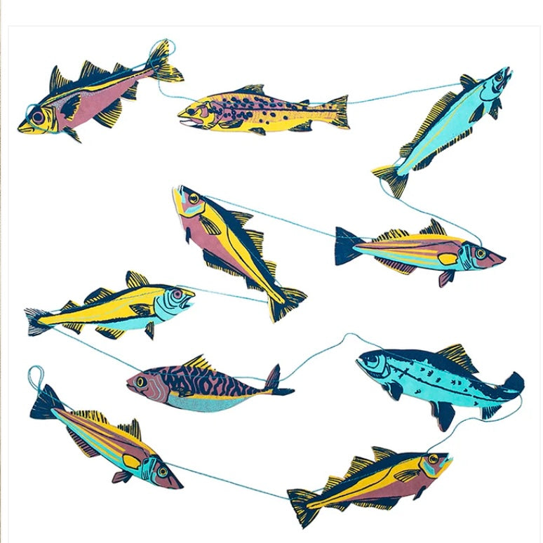 River Fish Paper Garland