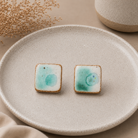 Morning Dew Ceramic Studs