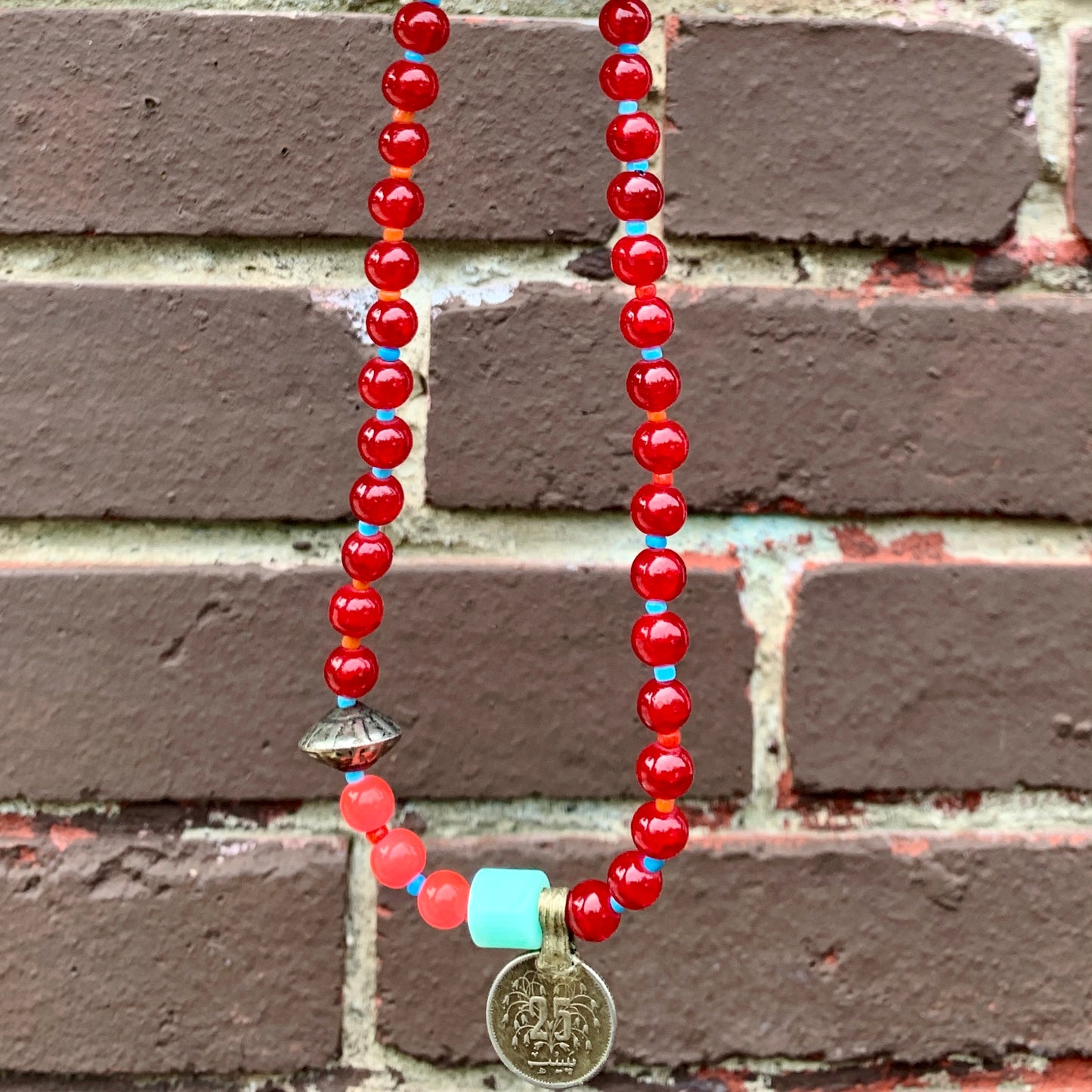 Red Beaded Necklace