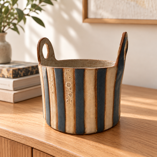 Striped Ceramic Bowl
