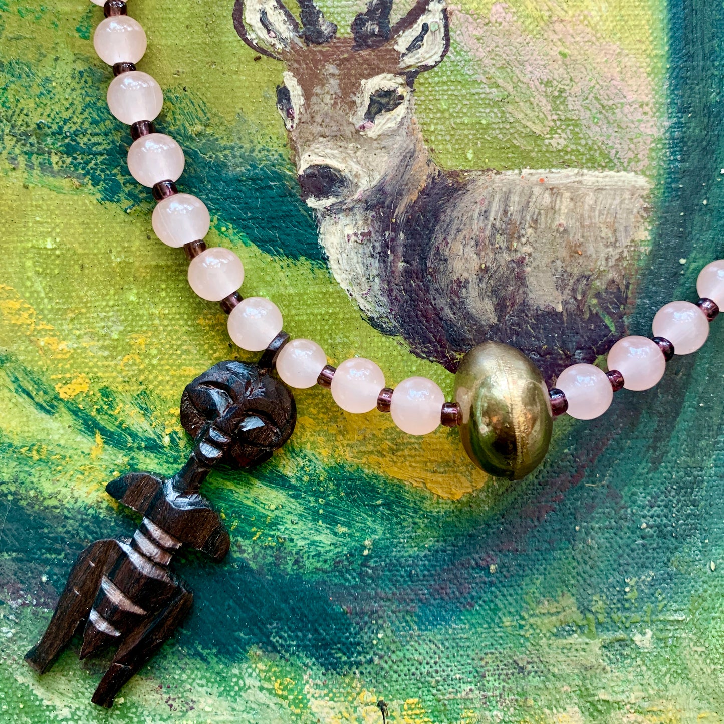 Pink Beaded Necklace #1