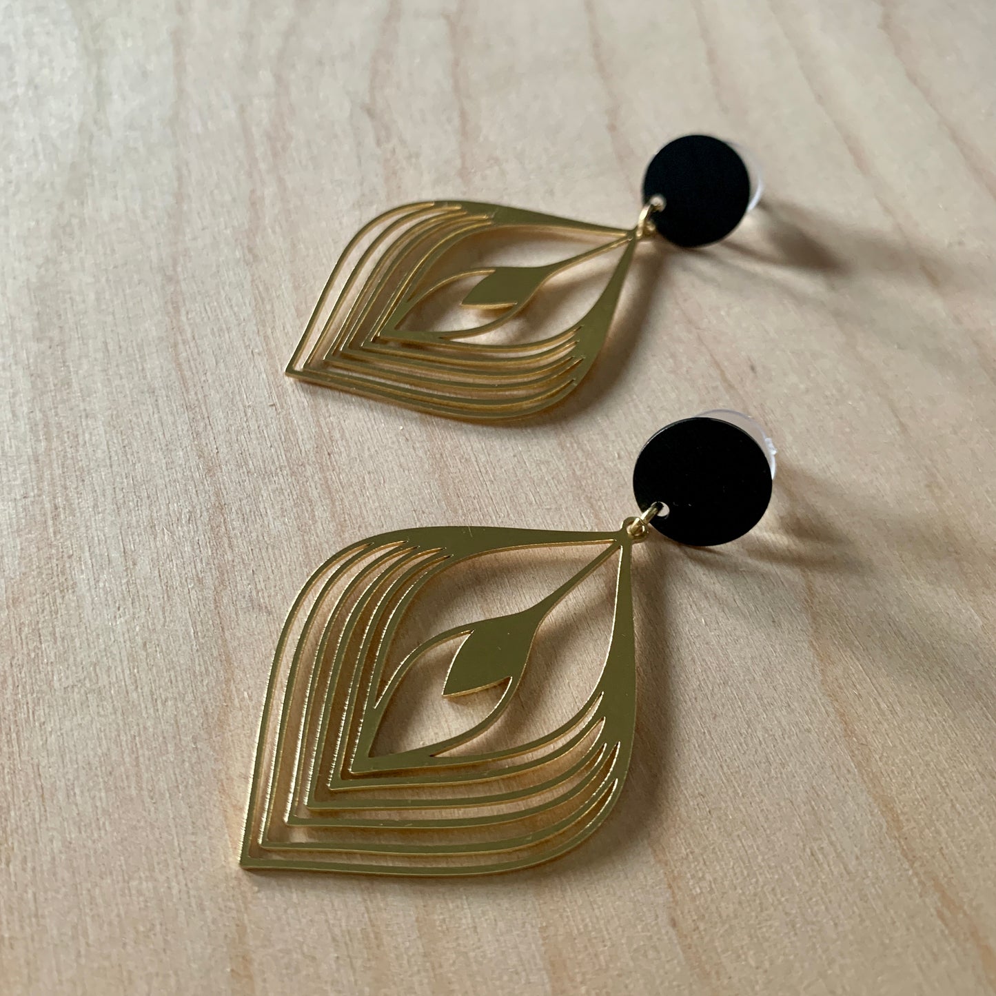 Brass Earrings - Floral#4