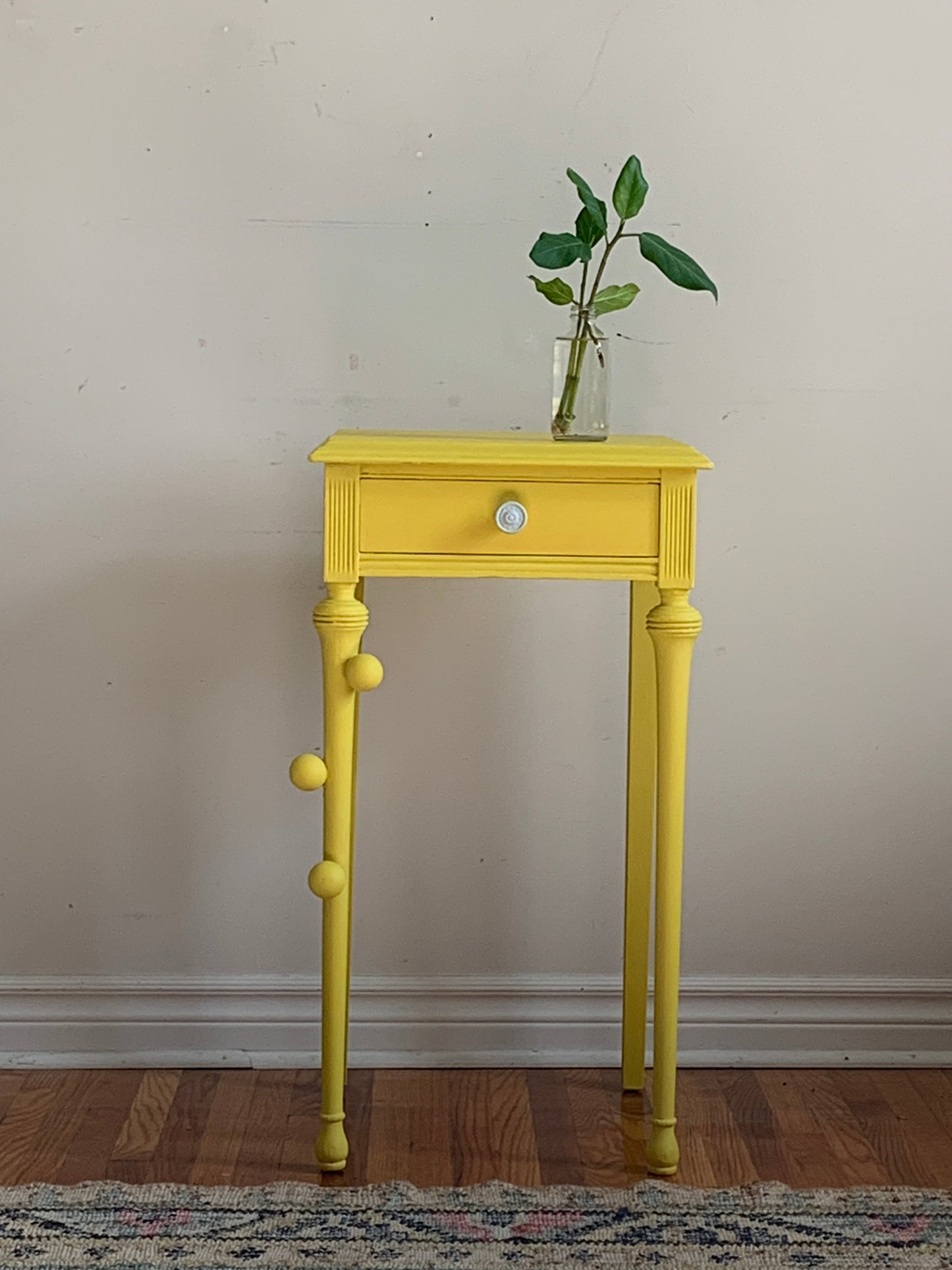 English Yellow Side Table