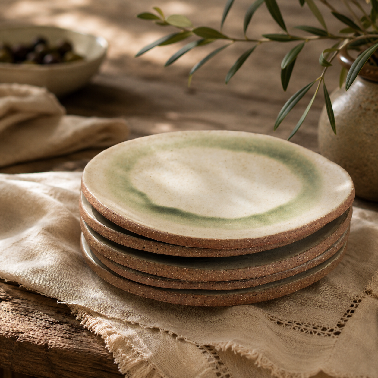 Green Halo Appetizer Plate