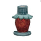 Hand Painted Stoneware Candle Holder - Strawberry