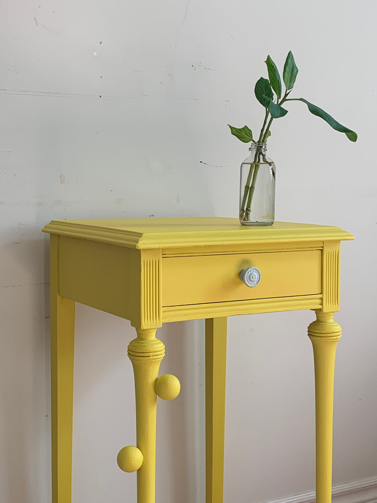 English Yellow Side Table