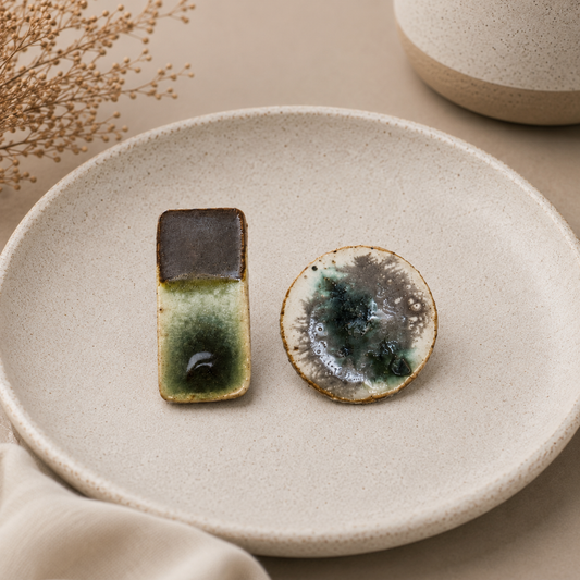 Moss & Moon Ceramic Studs
