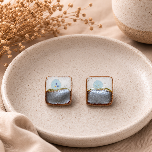 Morning Landscape Ceramic Studs