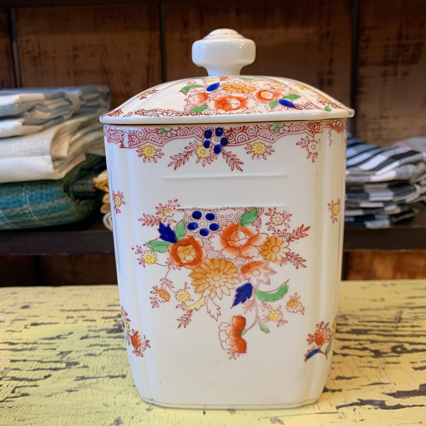 Vintage Storage Container with a Lid