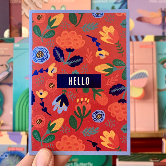 Hello Floral Greeting Card