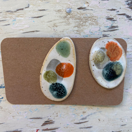 Porcelain Stud Earrings - #3