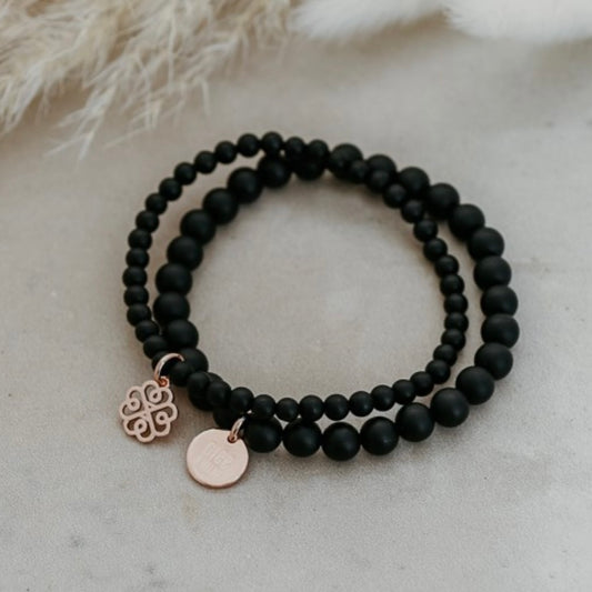 Stack them Up Bracelets - Black Onyx