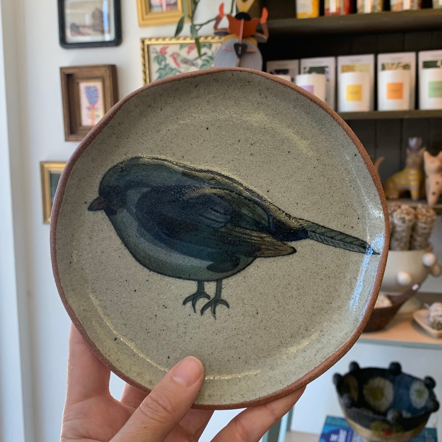 Stoneware Plate - Bird