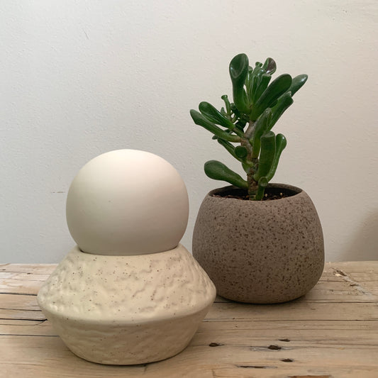 Stoneware Orb LED Light- Sand