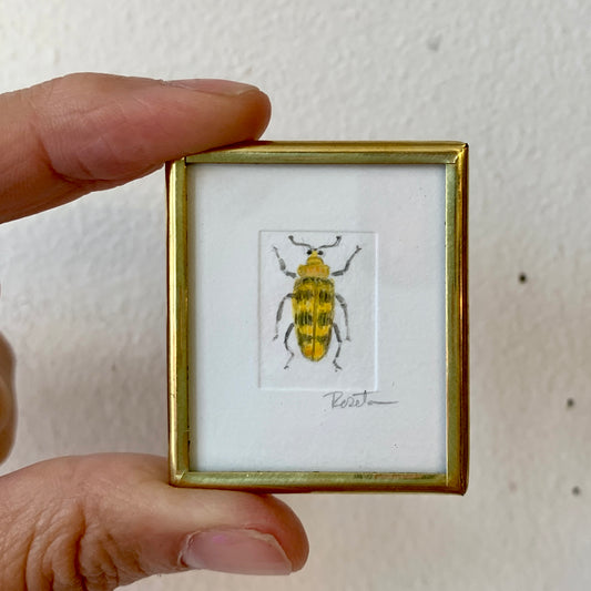 Tiny Wall Art - Yellow Beetle