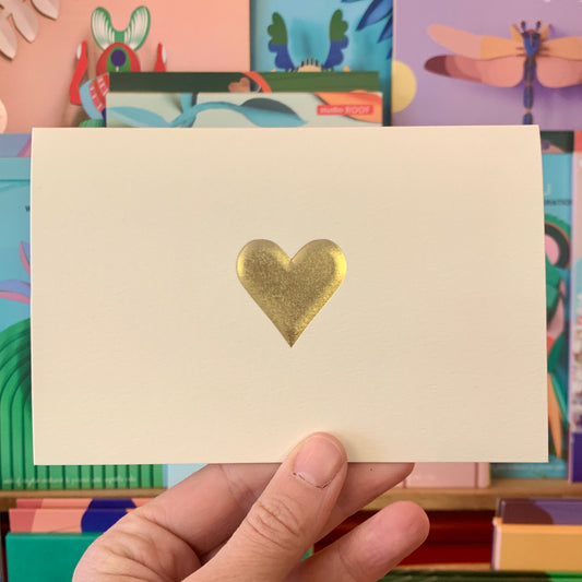 Golden Heart Greeting Card