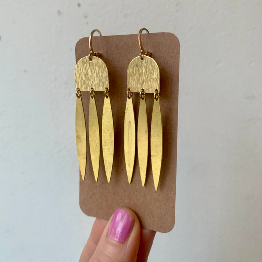 Light Weight Brass Earrings #21