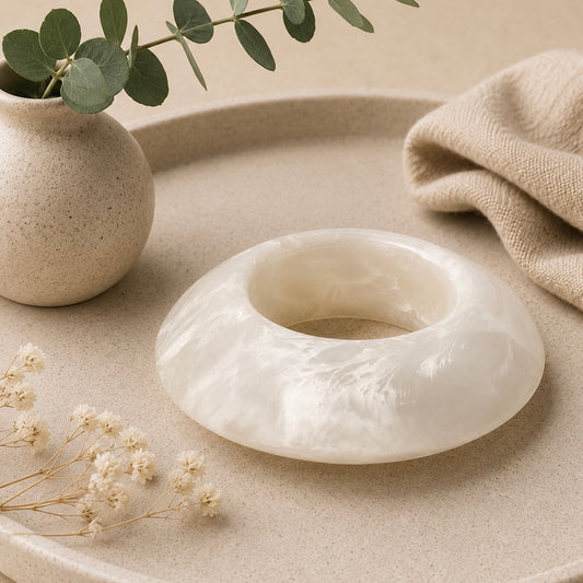 Resin Bangle - White