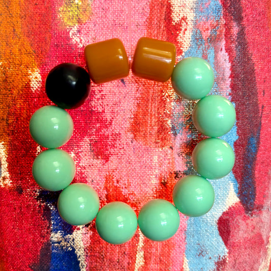 Chunky Resin Bead Bracelet #1