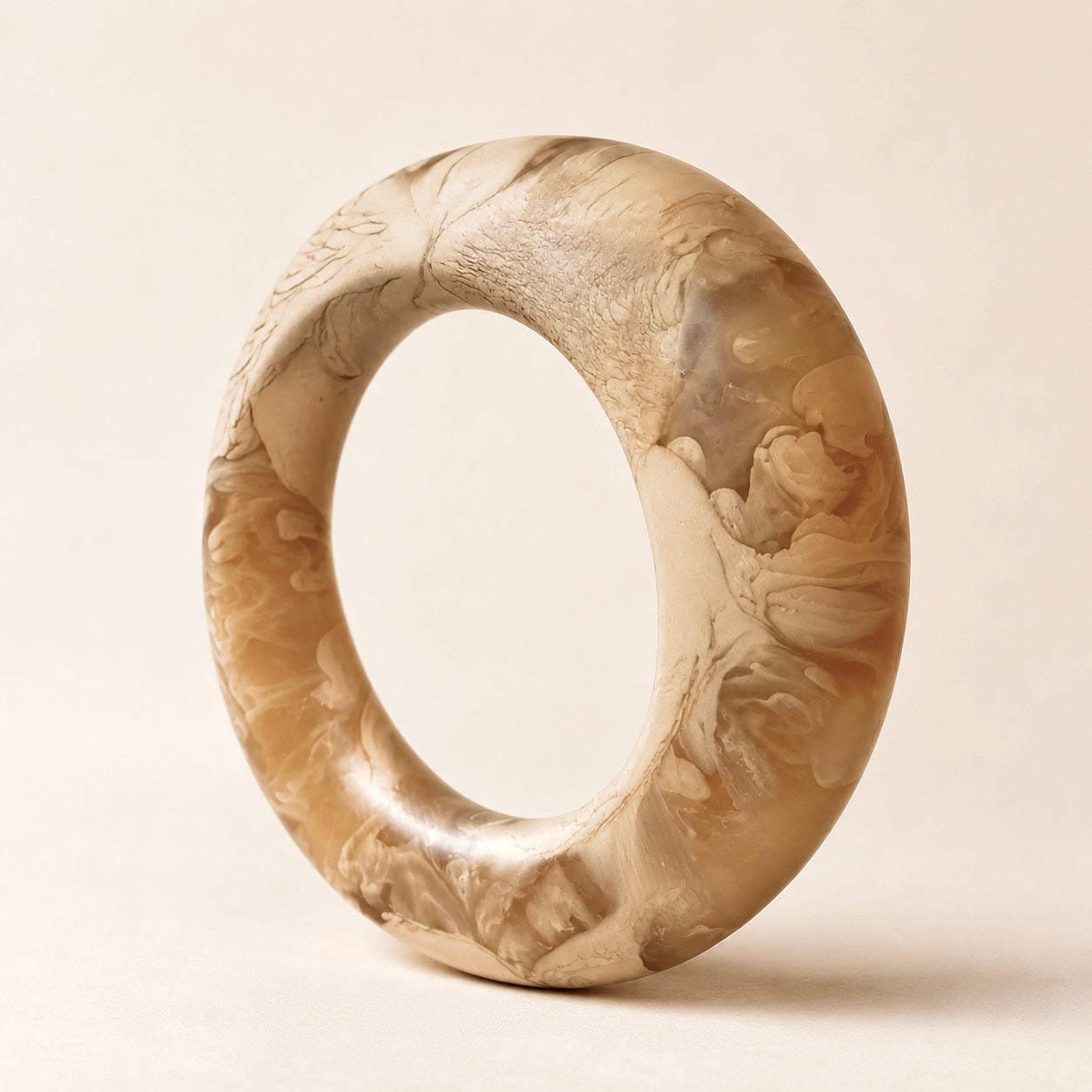 Resin Bangle - Beige