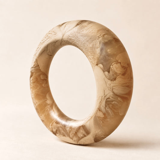 Resin Bangle - Beige