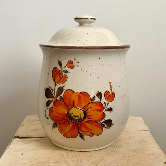 Vintage Poppy Sugar Jar