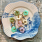 Hoop with Floral Charm- Ivory