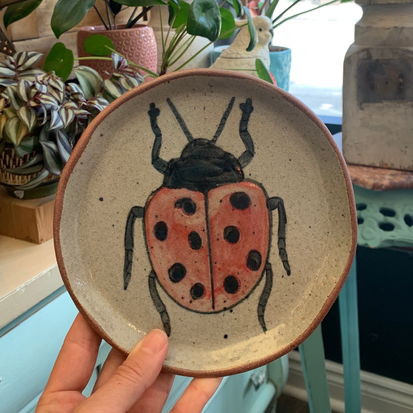 Stoneware Plate - Ladybug