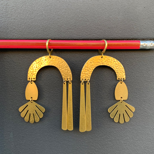 Light Weight Brass Earrings #25