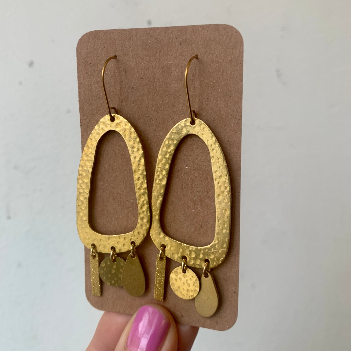 Light Weight Brass Earrings #27