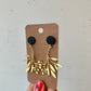 Brass Earrings - Floral#3