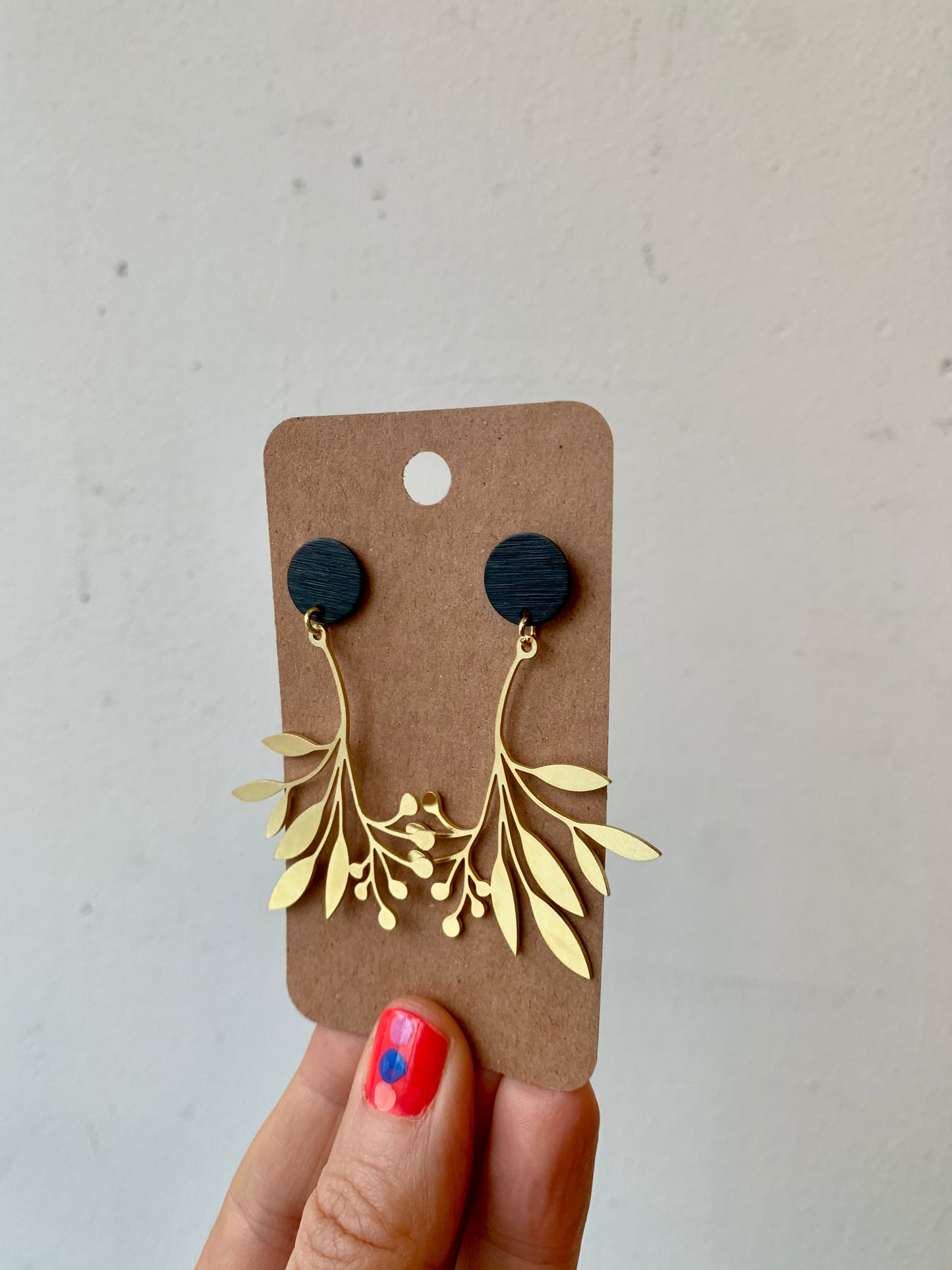 Brass Earrings - Floral#3