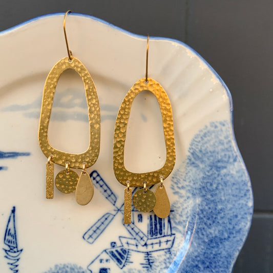 Light Weight Brass Earrings #27