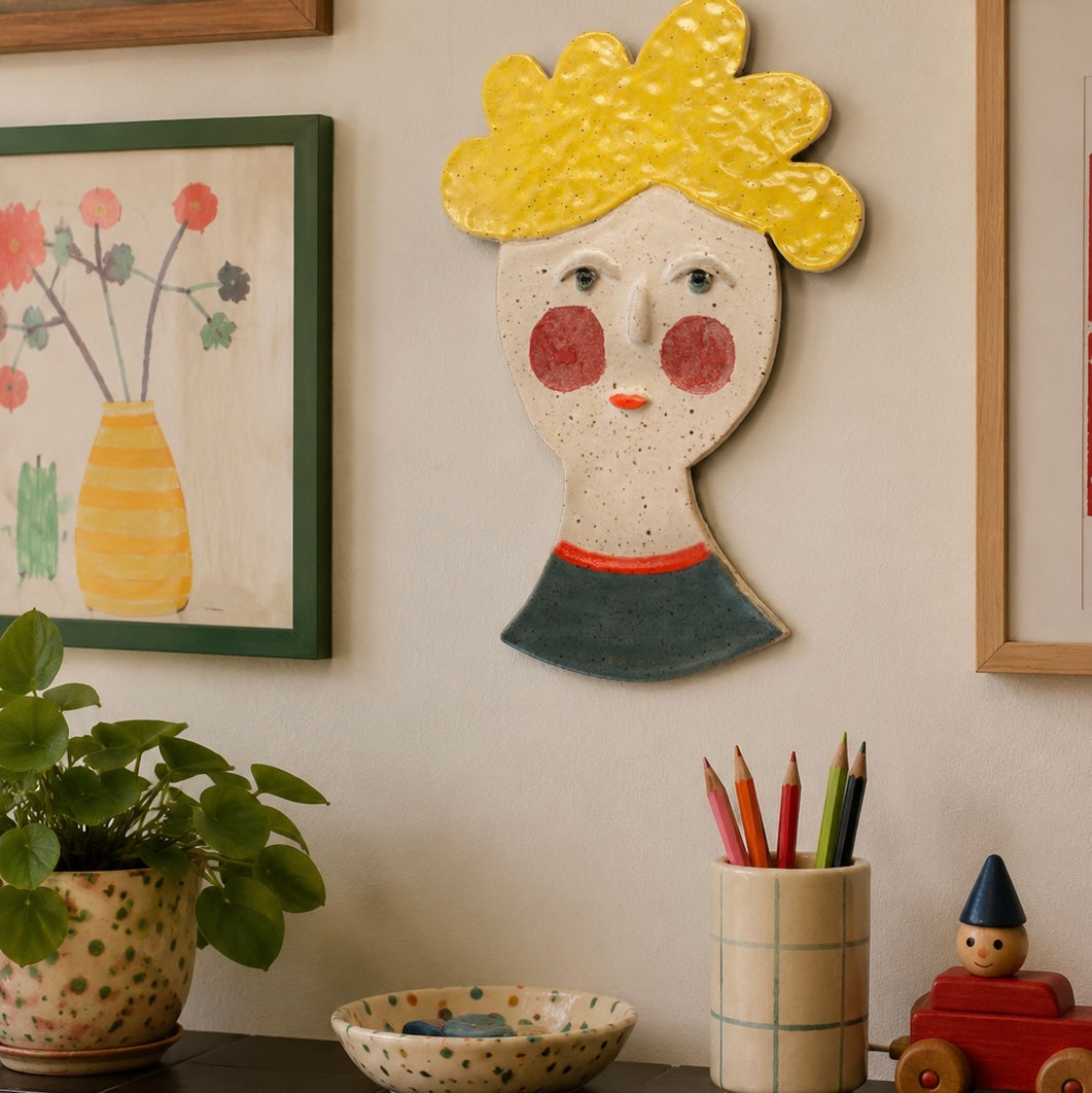 Ceramic Portrait - yellow