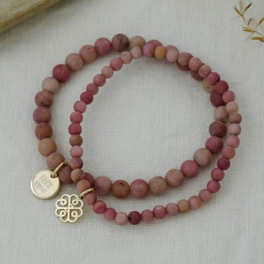 Stack them Up Bracelets - Pink Rhodonite