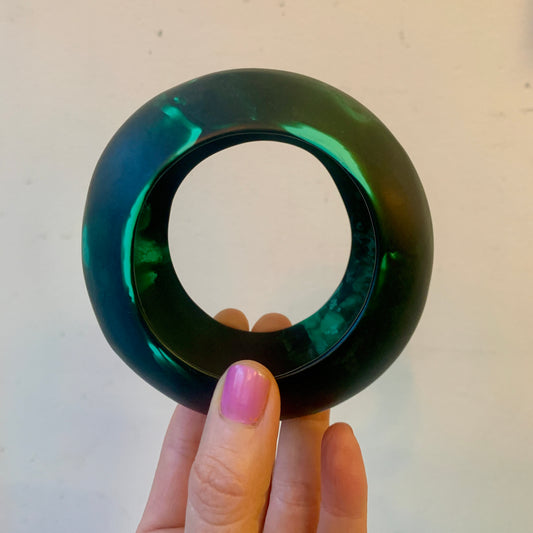 Resin Bangle - Dark Green