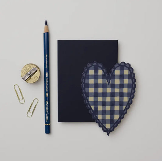 Blue Heart Note Card
