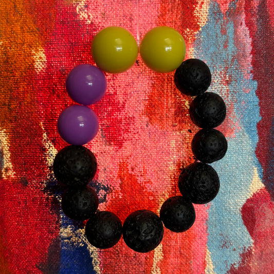 Chunky Resin Bead Bracelet #7