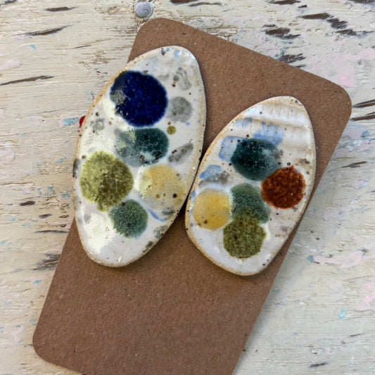 Porcelain Stud Earrings - #1