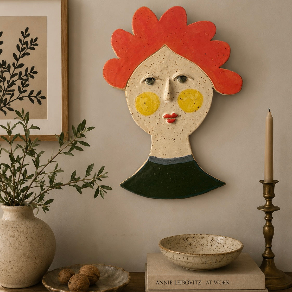 Ceramic Portrait - coral