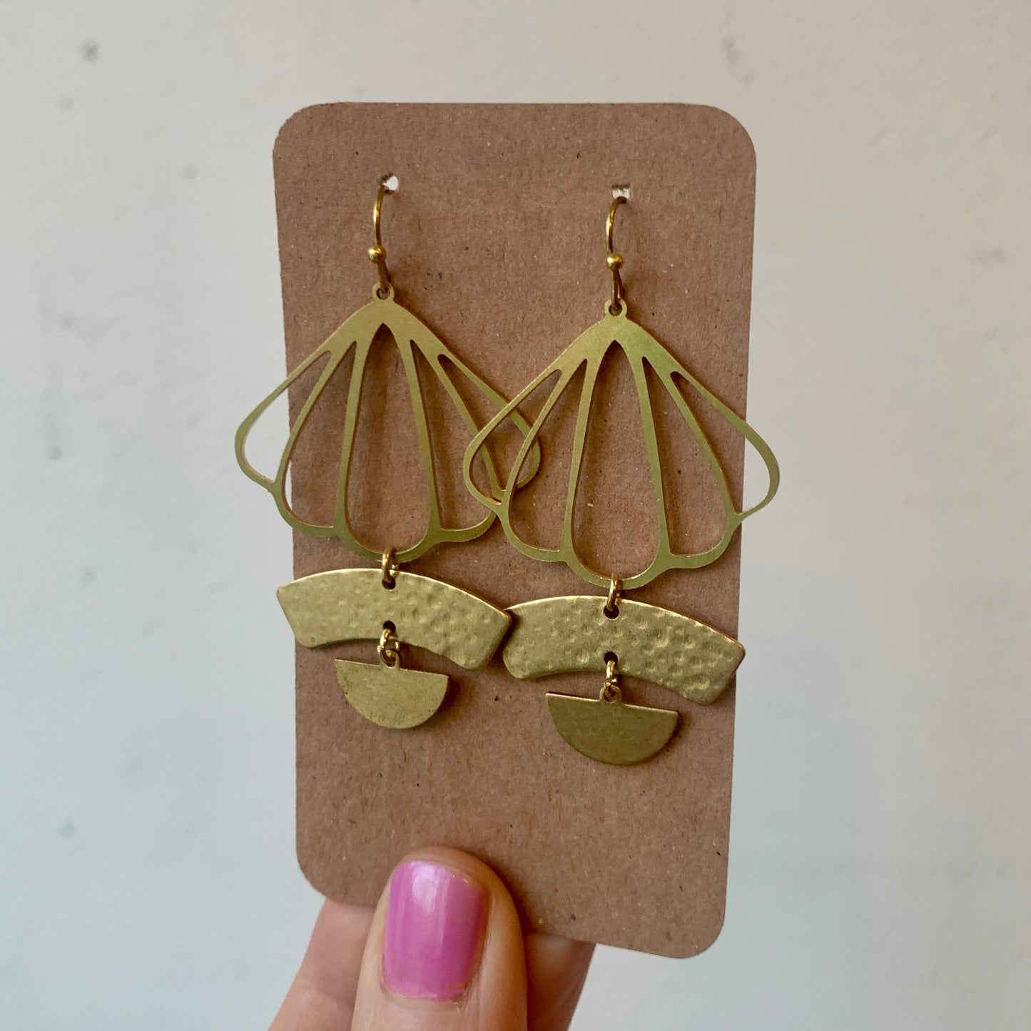 Light Weight Brass Earrings #13