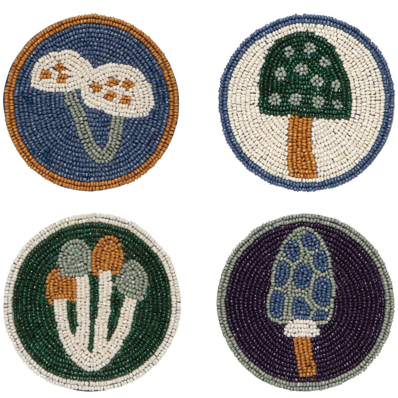 Wildgrove Beaded Coasters -set of 4