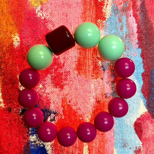 Chunky Resin Bead Bracelet #4